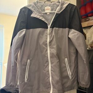 Cat & Jack Boys Gray and Black Windbreaker Jacket